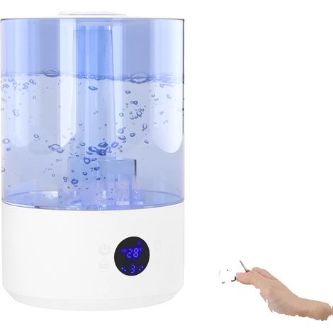 Humidificateur, capacité de 7,8 L, puissance de 25 W, double sortie de brume, couverture jusqu'à 600 pi², niveau de bruit ≤ 20 dB (1/5)