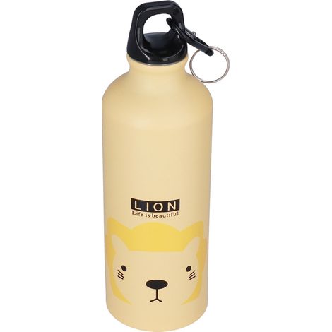 Gourde Isotherme 500ml Lion Jaune pour Enfants - Bouteille d'Eau Sportive Cartoon (1/5)
