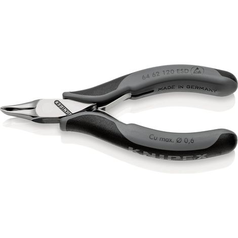 KNIPEX 64 62 120 ESD Tronchese per elettronica ESD - con tagliente frontale con manici multicomponente 120 mm (1/2)