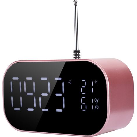 Haut-parleur de chevet innovant S2 avec écran LCD et boîtier métallique, Bluetooth, réveil, basses profondes. (1/5)