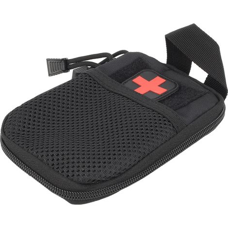 Multifunktionale, tragbare Notfall-Medizintasche für den Outdoor-Einsatz, Mini-Bauchtasche als Zubehör (Schwarz)