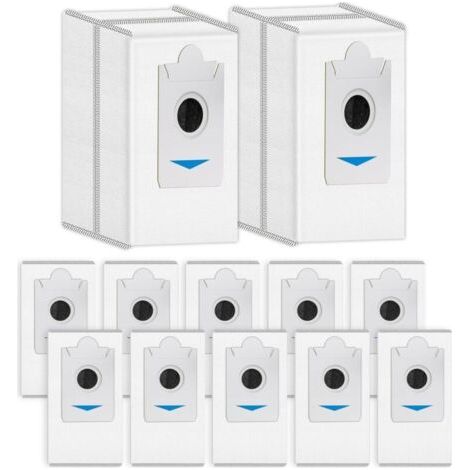 (12 pièces) Sacs à poussière de rechange T30S PRO pour ECOVACS DEEBOT T30S/ T30S PRO/ X2/ X2 Omni/ X5 Omni/ X5 Pro Omni, couche filtrante à charbon actif, sacs jetables, sacs pour aspirateur (NON COMP (1/5)
