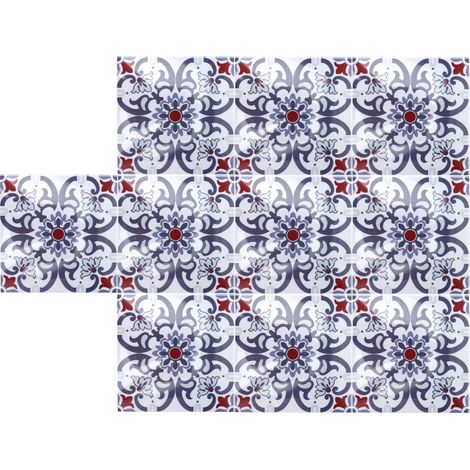 Lot de 10 stickers muraux PVC imitation carrelage antidérapant, adhésif étanche, autocollant de sol pour cuisine, salle de bain, maison (BS68) (1/5)