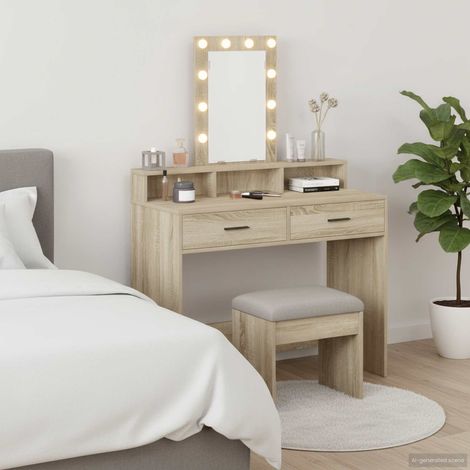 Schminktisch mit Speicher Braun 100 x 41 x 140 cm Holzwerkstoff