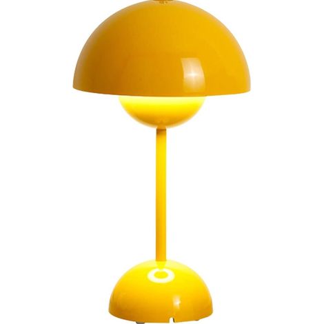 Lampada LED, 12W, E27, interruttore, acrilico, 16 x 30 cm, giallo (1/5)