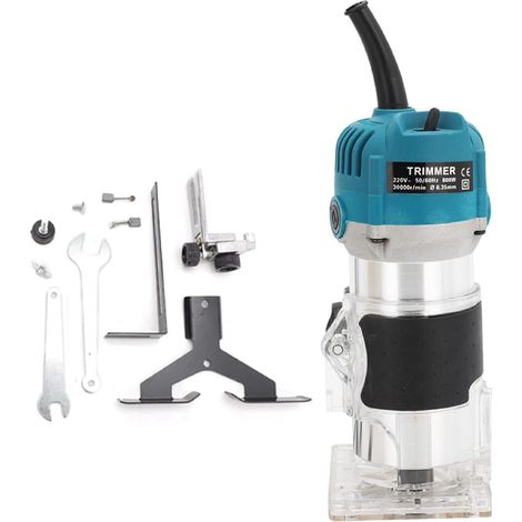 One-Hand Router 3000W Electric Planer Aluminum Alloy Material Multifunctional Router Suitable for Craft Engraving, Arc Trimming(Green) (1/5)