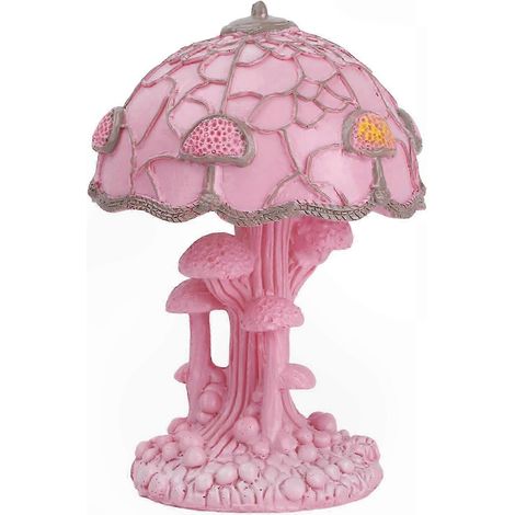 Dekorative Pilz-Tischlampe mit Blume und Schnecke, Nachtlicht für Schreibtisch oder Nachttisch, originelles Design, sanftes Licht, einzigartiges Modell. (1/5)