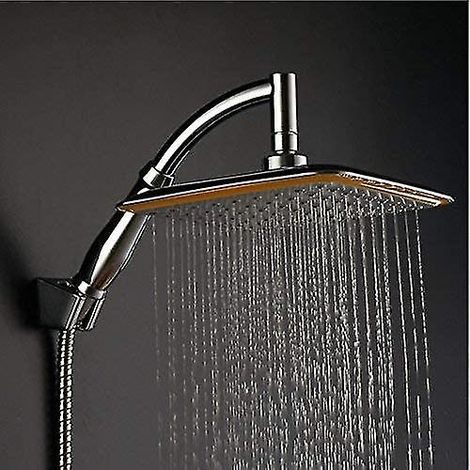 Pommeau de douche carré à effet pluie avec joint pivotant à 360° de 23 cm (9 pouces). (1/4)