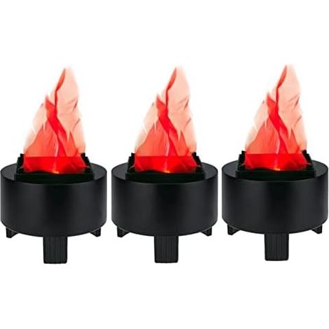Lot de 3 Ampoule LED, Effet feu de camp électrique, Décoration 3D réaliste, Pour Noël, Halloween, Fête, Bar (1/5)