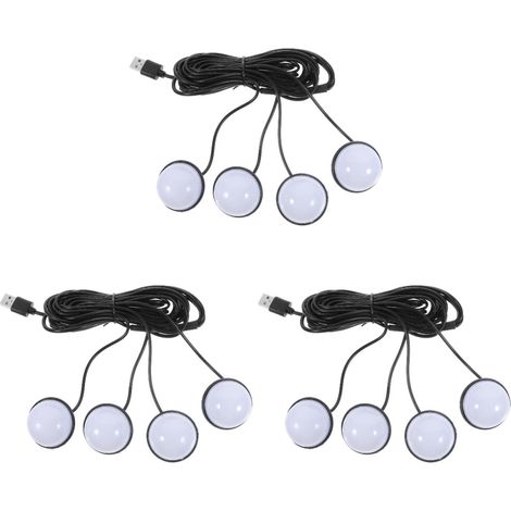 Juego de 3 lámparas de ABS para iluminación decorativa USB, 4 en 1 (1/2)