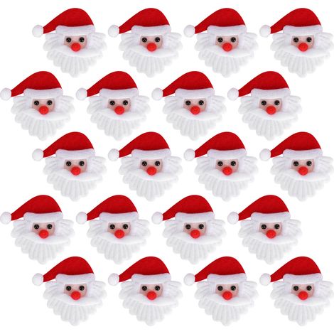 20 pièces Ornements Noël Felt DIY Décorations Mur Porte Accrocheur Artisanat Cadeaux Créatifs (1/5)