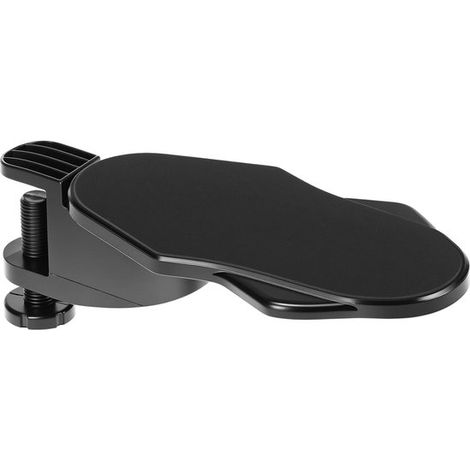 Reposabrazos de escritorio con diseño ergonómico y cojín, Equipado con una placa de soporte fija, oficinas, etc, Color negro (1/5)