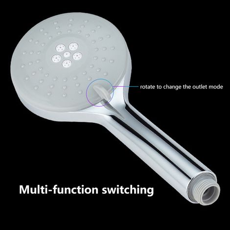 G1/2in 3 fonctions détachable pomme de douche à main pulvérisateur douchette à main accessoires de salle de bain Kit de pomme de douche (support de douche multifonctionnel) (1/5)