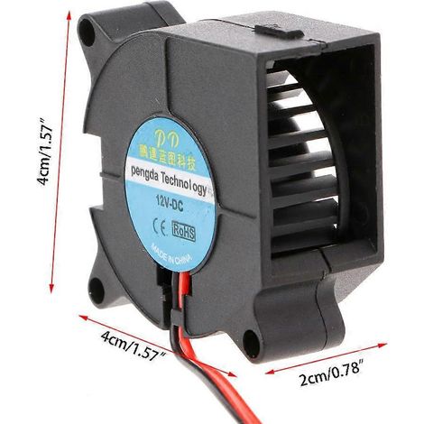 1 palier lisse 4020 de 40 mm x 20 mm pour ventilateur de refroidissement sans balais CC, borne à 2 broches (1/4)