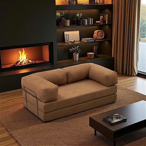 Canapé-lit marron confort, 190 cm ALTEA (1/5)