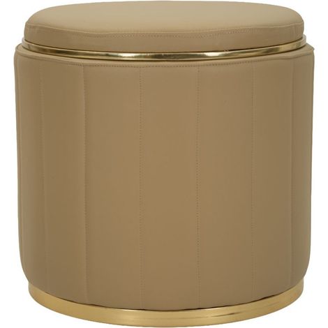 Pouf Coffre Design "London" 46cm Marron (1/5)