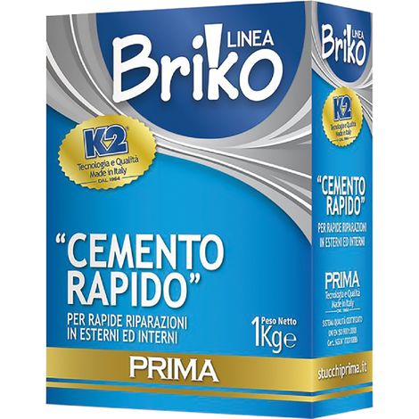 CEMENTO RAPIDO IN POLVERE 'BRIKO K2' Kg. 4 - sacchetta- 4 pezzi  - K2