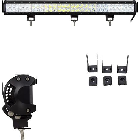 Barra de luz, luz blanca de 6000K, resistente a la intemperie, 28 pulgadas, 180W (1/2)