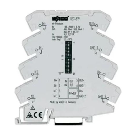 Wago 857-819 Transductor de Medida Bipolar Flexible