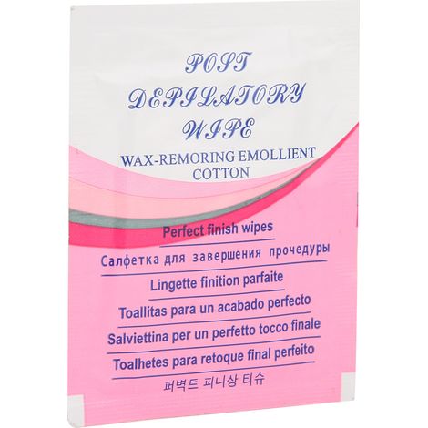 Bandes de cire pour une épilation rapide et facile. Lingettes nettoyantes pour le visage, les bras et les jambes afin d'éliminer les résidus de cire. (1/5)