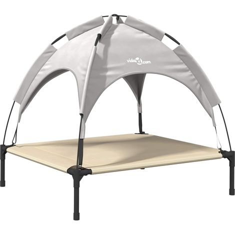 vidaXL Cama para perro 71 x 64 x 71 cm Acero Gris Plateado (1/2)