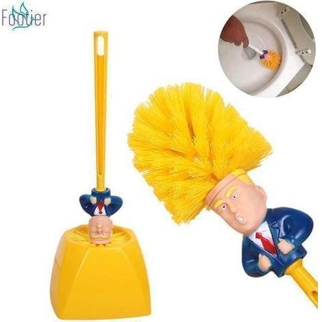 (Gelbe) Toilettenbürste, hochwertige Toilettenbürste mit Halter und langlebigen Borsten für die Badreinigung (1/5)