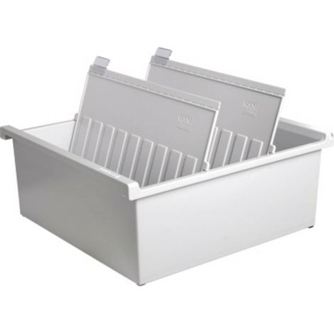 [NEUWERTIG] B-Ware Han 954 0 11 954 0 11 Karteitrog Karteikästen Lichtgrau Bis Max 1.300 Karten