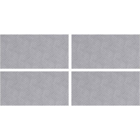 Nez de marche Rectangulaire 4 pcs Argenté 50 x 25 cm Aluminium (1/5)