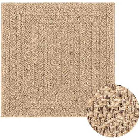 Tapis ZIZUR 200x200 cm aspect de jute intérieur et extérieur CFW73664