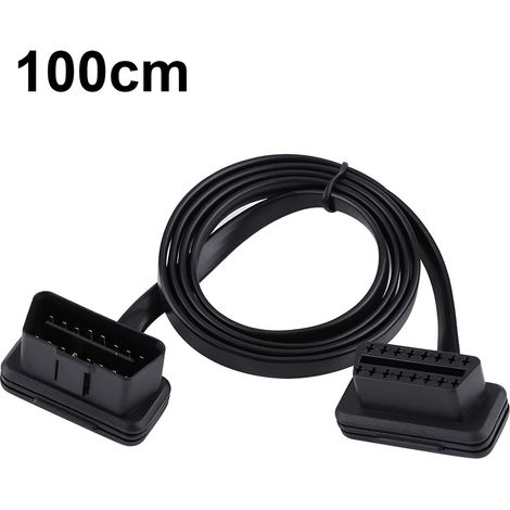 Câble extension OBD2 16 broches mâle-femelle pour diagnostic auto, longueur 100 cm/39 pouces, adaptateur de connexion (1/3)
