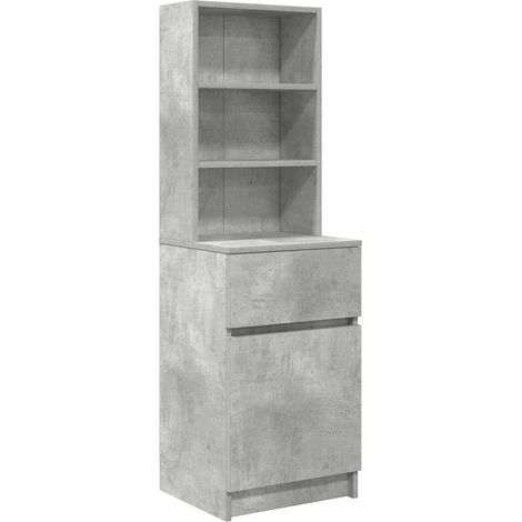 Maison Exclusive - Nachttisch Betongrau 39x35x125 cm Holzwerkstof