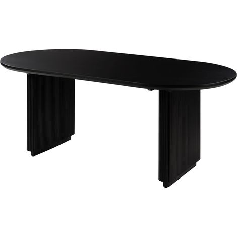 Tavolo da pranzo Mango nero Laccato 220x100x76 cm montato parzialmente BARCELONA 125 (1/3)