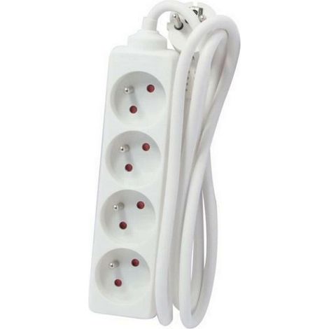 Chacon Elegante Steckdosenleiste weiß 4 Steckdosen 16A 3500W