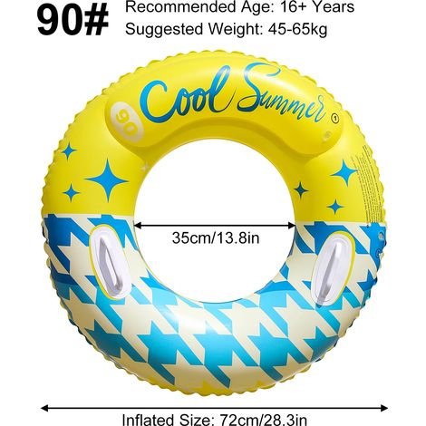 (90) Bouée gonflable portable avec poignée, bouée adulte en PVC étanche