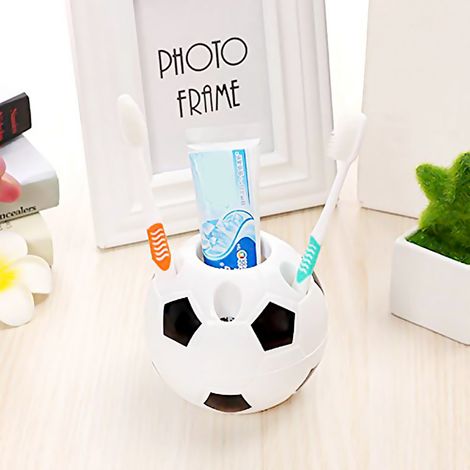 Porte-crayons multifonctionnel en forme de ballon de football, porte-brosse à dents, organisateur pour l'école et le bureau, cadeau pour enfants (1/5)