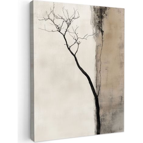 CUADRO EN LIENZO Wabi sabi - Planta - Beige Lienzo 30x40 cm