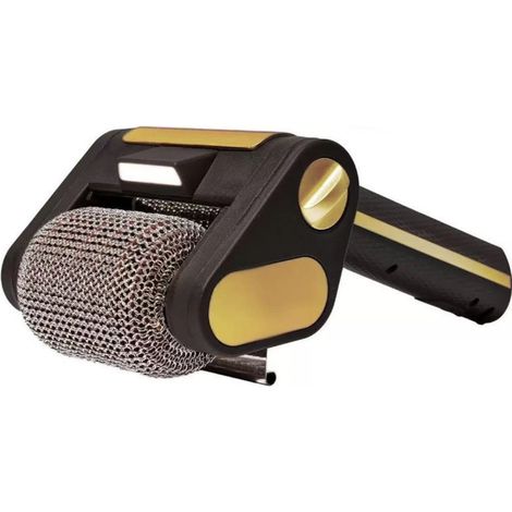 Spazzola rotante per barbecue senza setole, luce LED, senza fili, ricaricabile, in acciaio inox 304, rulli motorizzati, nessun preriscaldamento, massimo 350 giri/minuto, rimuove i residui bruciati. (1/4)