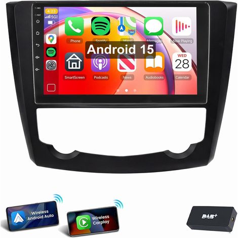 Pour Renault Kadjar 2015-2022 Android 15 Carplay Autoradio GPS WiFi BT 4+64G DAB