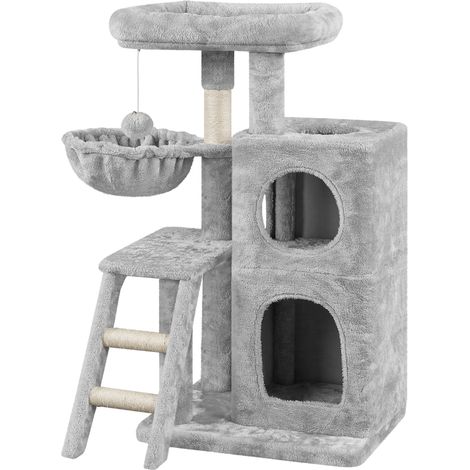 Homevive Árbol de Escalada para Gatos con Escalera, Torre de Gatos Grandes Gris Claro 94 cm Gris Claro