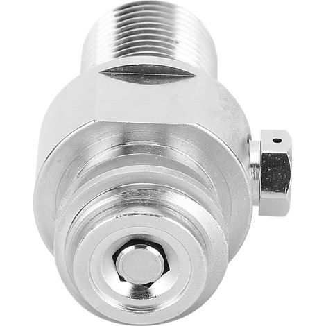Ortviai Valve pour bouteille SodaStream – Finition argentée électroplattée, filetage M18x1.5 / TR21-4, en métal robuste (1/3)