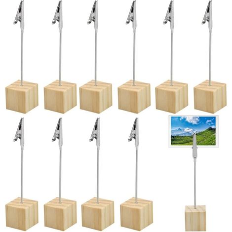 20 Pcs Porte Photo Sur Pied Porte Photo Pince MéTal Porte Photo Base MéMo Et Porte-Clips Message Pin Porte Photo,pour La DéCoration de Bureau Mariage FêTe Maison (1/5)
