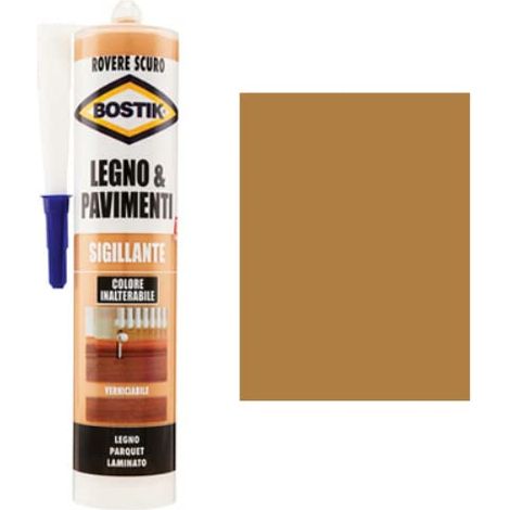 Silicone Acrilico Legno Pavimenti Bostik Rovere Scuro 300 ml 3 Pezzi