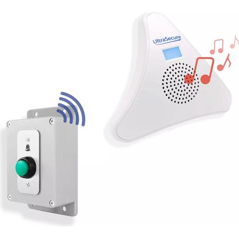 Kit sonnette extérieure sans-fil 300m avec bouton haute résistance et carillon intérieur TR / 35 mélodies (DA600+)