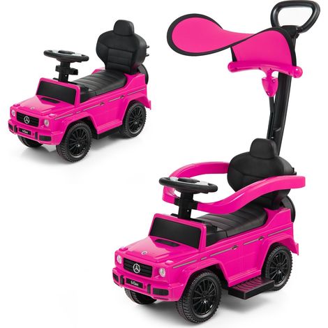 Mercedes-Benz 3-in-1 Kinder-Elektroauto mit Verdeck, Rosa