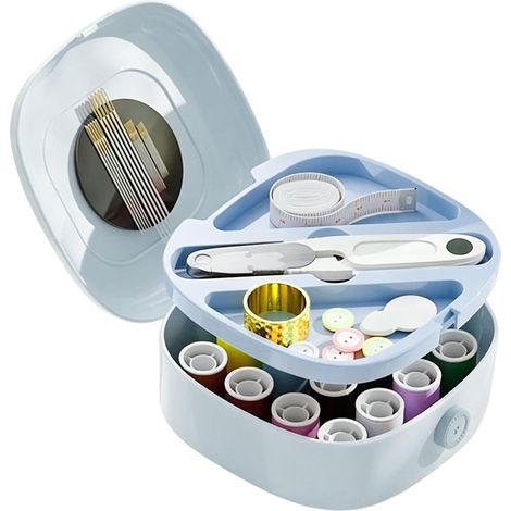 Kit De De Voyage Organisateur Magnétique de Loisirs Créatifs - Boîte de Rangement à Ouvrages pour Débutantes Filles Femmes Projets de Vêtements Artisanat Réparation Broderie (1/5)