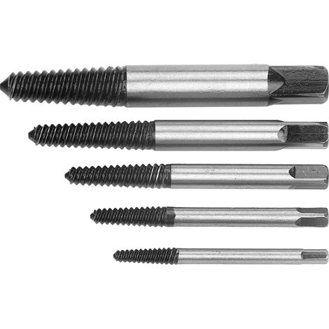 Extracteur de vis et boulons endommagés en acier chrome vanadium de haute qualité (lot de 5). (1/5)