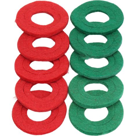 10 Pièces Joints Fibre pour Batterie, Joints d'Étanchéité Rouge et Vert Anti-Fuites pour Bornes de Batterie (1/5)