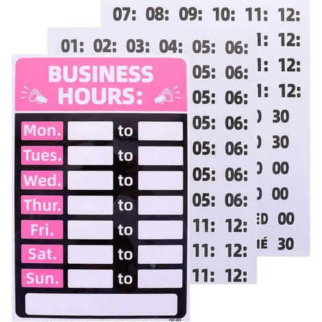 Lot de 2 panneaux adhésifs « Ouvert/Fermé » pour commerces, restaurants et bars.-30.5X20.3X0.1CM-Pink