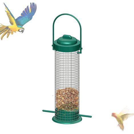 LYERCW - Mangeoires à oiseaux anti-écureuils, mangeoire extérieure en treillis métallique, décoration de jardin. (1/3)