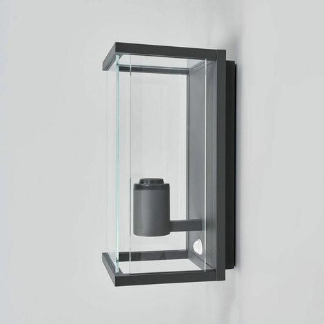 [NEUWERTIG] B-Ware Lucande Annalea Außenwandleuchte Wandleuchte Lampe Bewegungs-Sensor dunkelgrau (1/2)